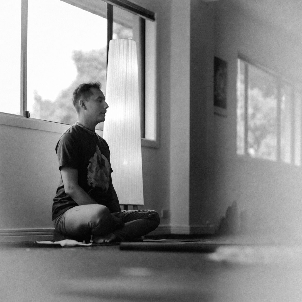 A man sitting in meditation